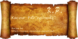 Kaczur Pénelopé névjegykártya